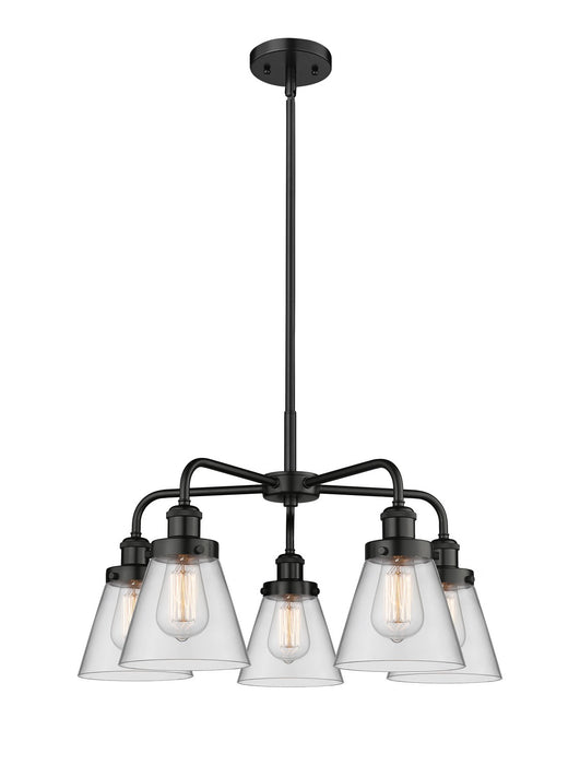 Innovations 916-5CR-BK-G62 Five Light Chandelier, Matte Black