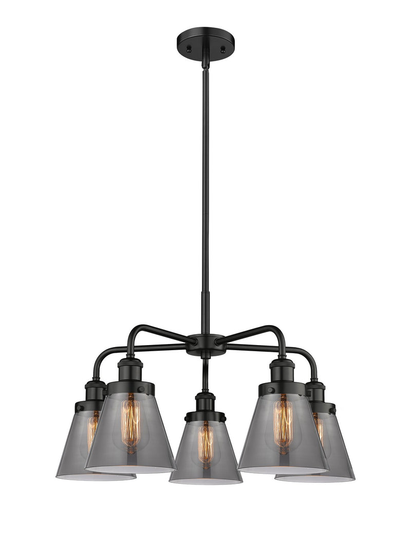 Innovations 916-5CR-BK-G63 Five Light Chandelier, Matte Black