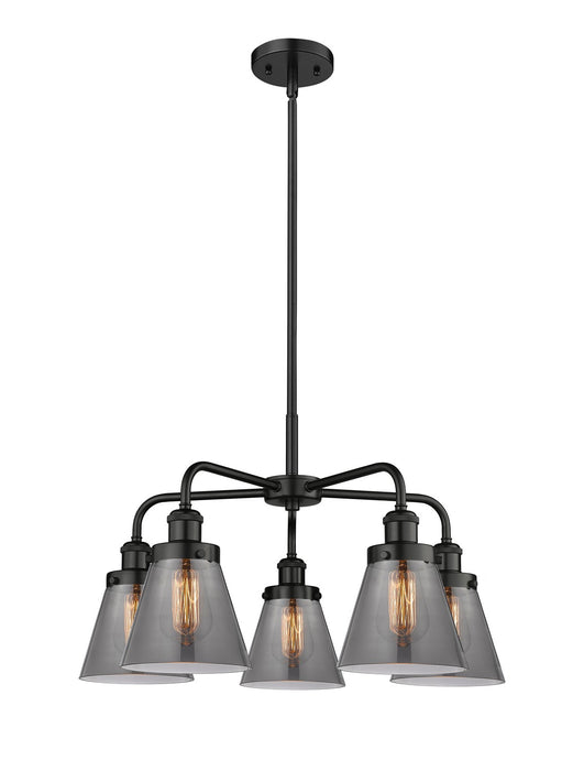 Innovations 916-5CR-BK-G63 Five Light Chandelier, Matte Black