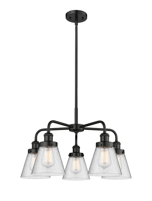 Innovations 916-5CR-BK-G64 Five Light Chandelier, Matte Black