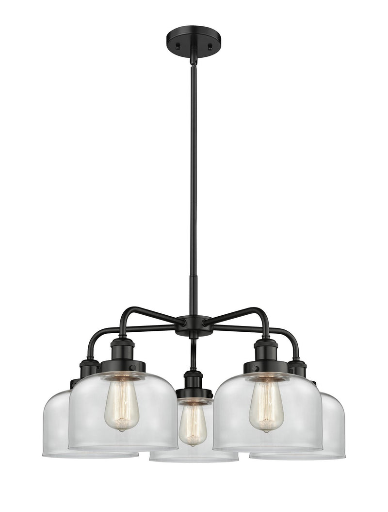 Innovations 916-5CR-BK-G72 Five Light Chandelier, Matte Black
