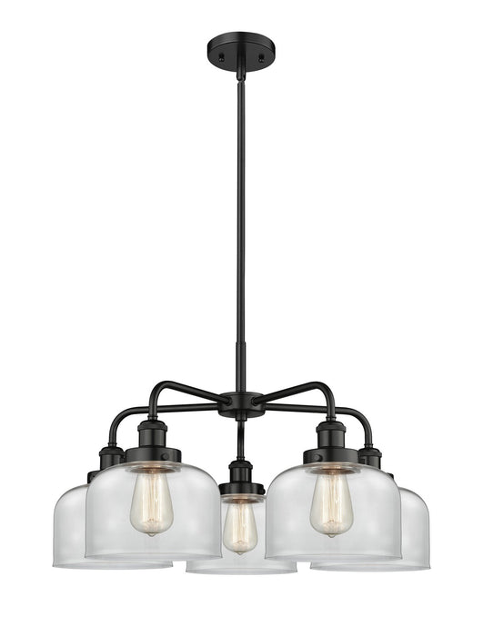 Innovations 916-5CR-BK-G72 Five Light Chandelier, Matte Black