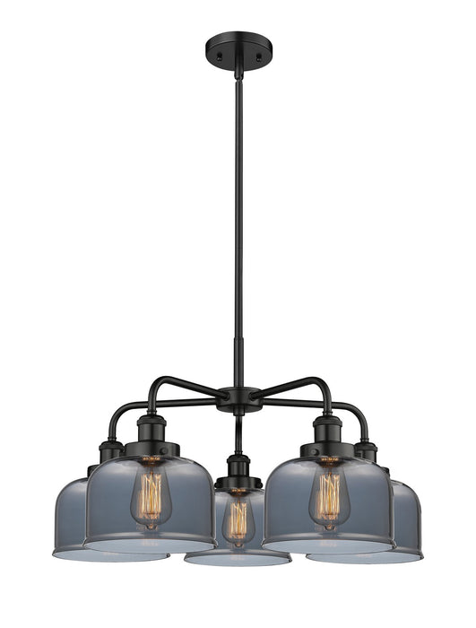 Innovations 916-5CR-BK-G73 Five Light Chandelier, Matte Black