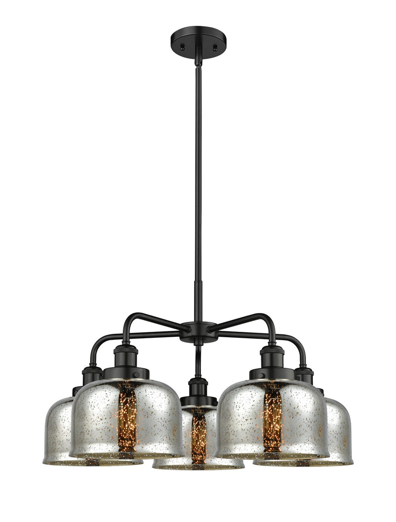 Innovations 916-5CR-BK-G78 Five Light Chandelier, Matte Black