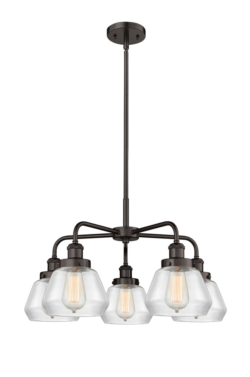 Innovations 916-5CR-OB-G172 Five Light Chandelier, Oil Rubbed Bronze