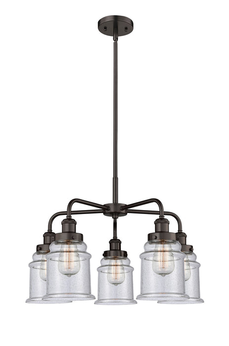 Innovations 916-5CR-OB-G184 Five Light Chandelier, Oil Rubbed Bronze