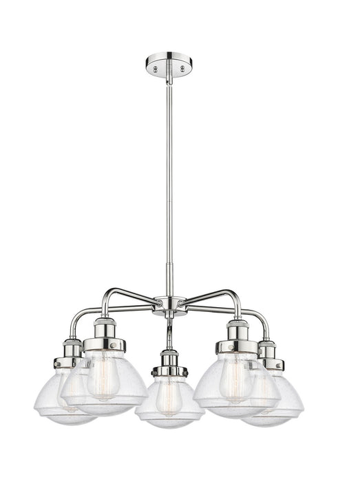 Innovations 916-5CR-PC-G324 Five Light Chandelier, Polished Chrome