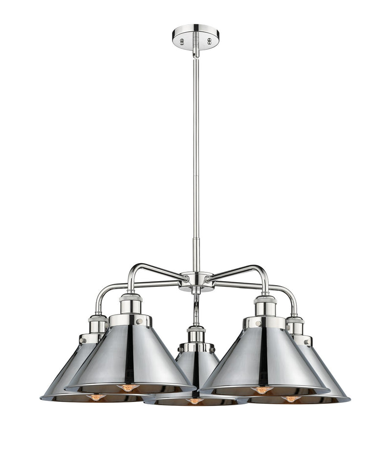 Innovations 916-5CR-PC-M10-PC Five Light Chandelier, Polished Chrome