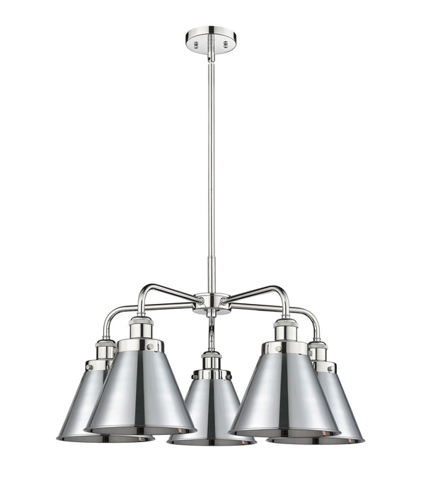 Innovations 916-5CR-PC-M13-PC Five Light Chandelier, Polished Chrome