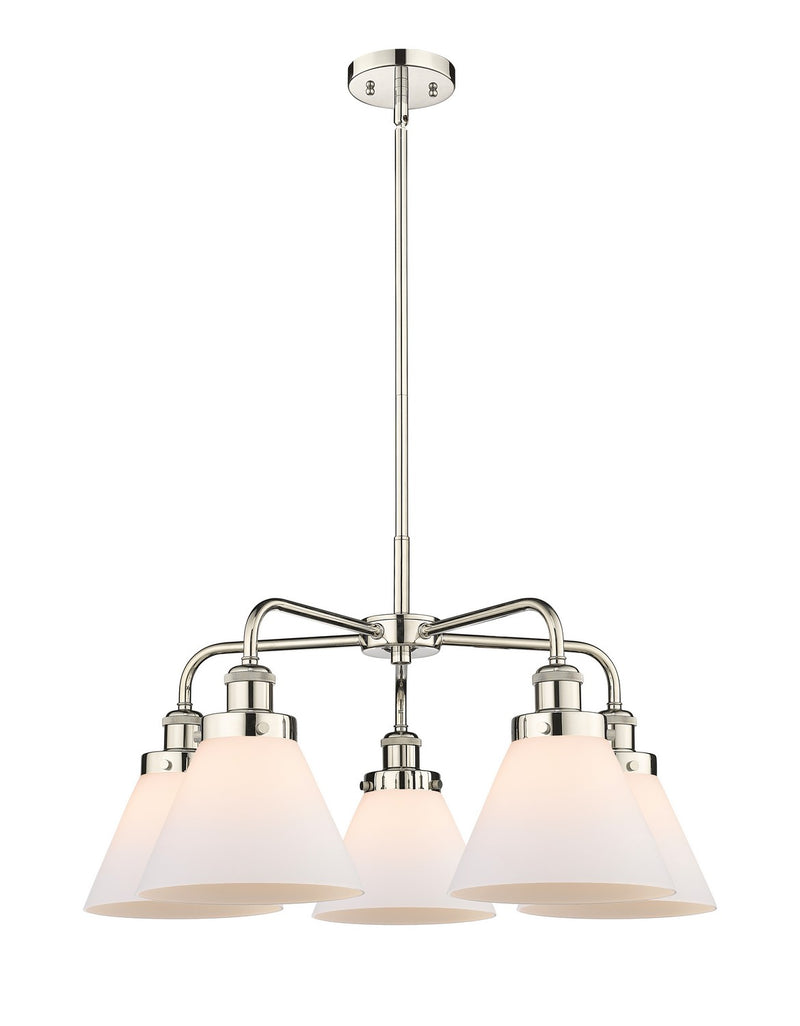 Innovations 916-5CR-PN-G41 Five Light Chandelier, Polished Nickel