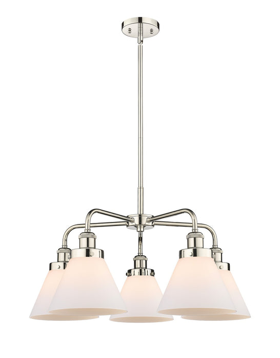 Innovations 916-5CR-PN-G41 Five Light Chandelier, Polished Nickel
