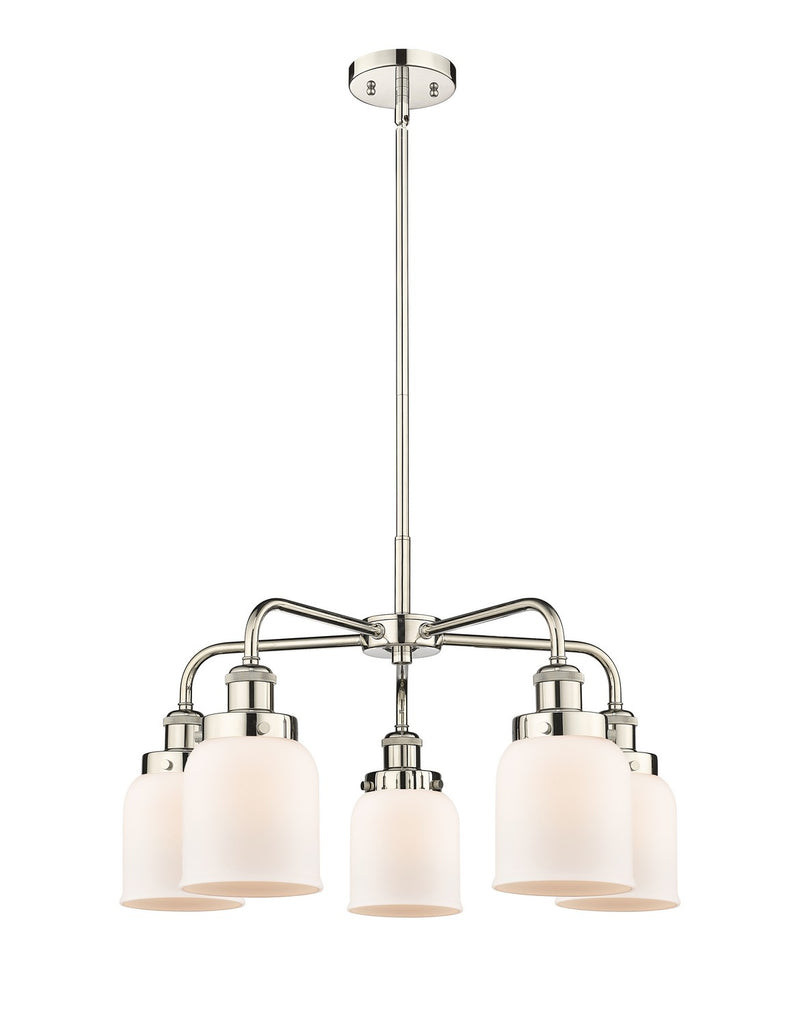 Innovations 916-5CR-PN-G51 Five Light Chandelier, Polished Nickel