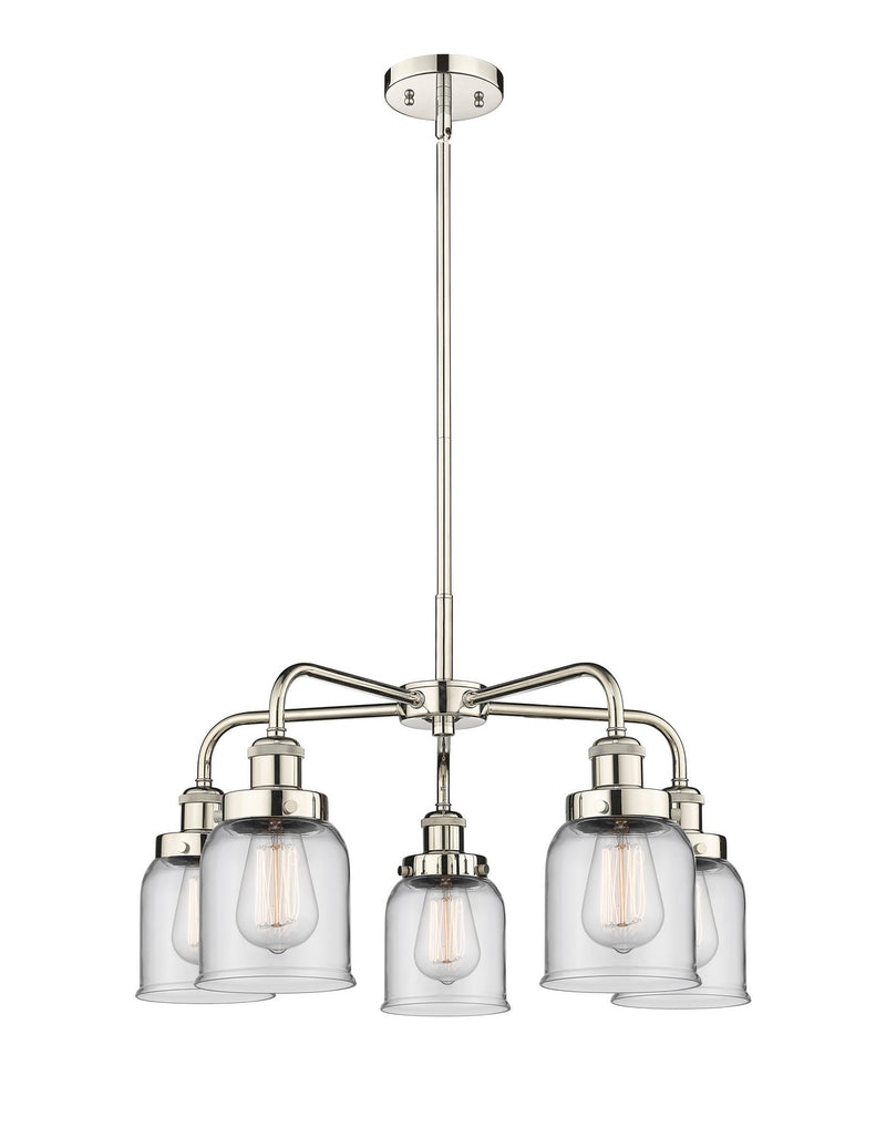 Innovations 916-5CR-PN-G52 Five Light Chandelier, Polished Nickel