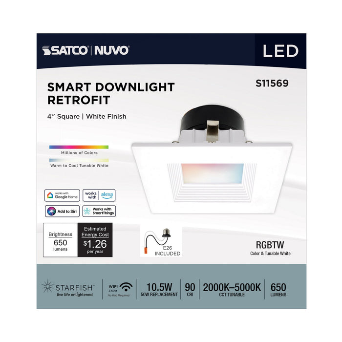 Satco S11569 LED Downlight, White