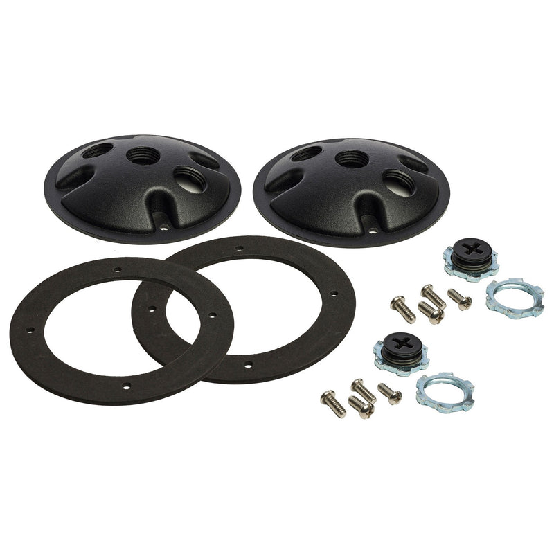 Nuvo Lighting 60-672 Two Light Die Cast Mounting Plate, Matte Black