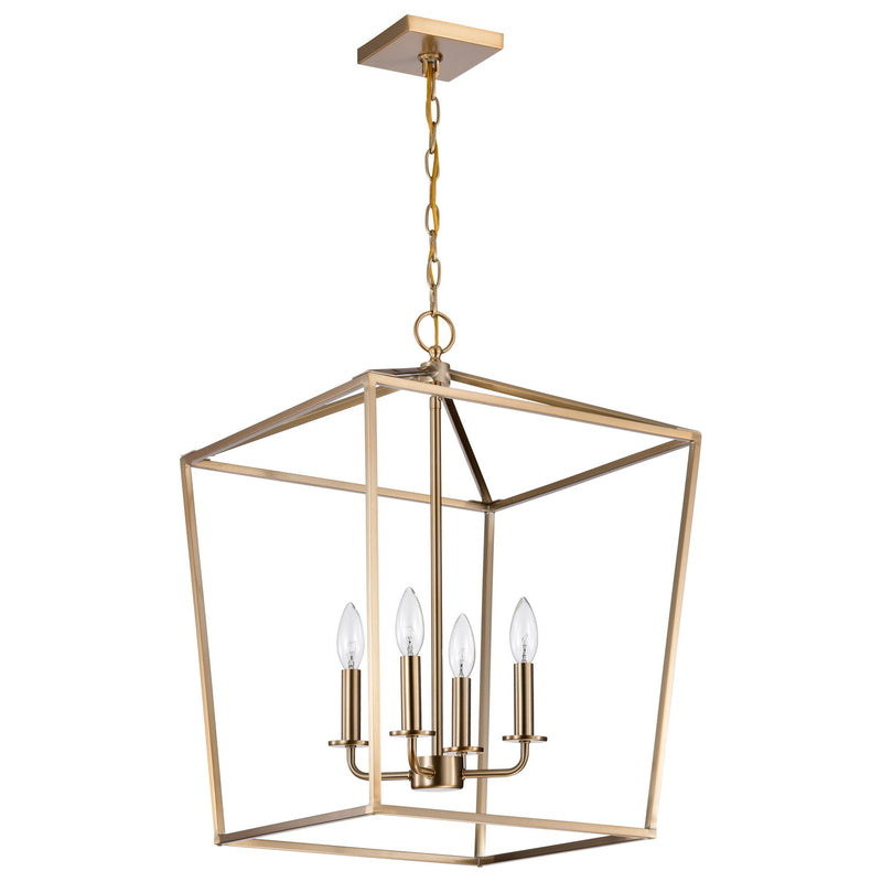Nuvo Lighting 60-7931 Four Light Pendant, Burnished Brass