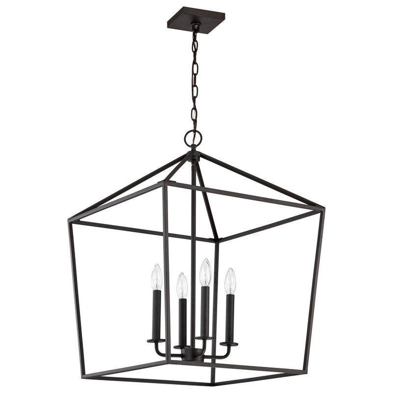 Nuvo Lighting 60-7941 Four Light Pendant, Matte Black