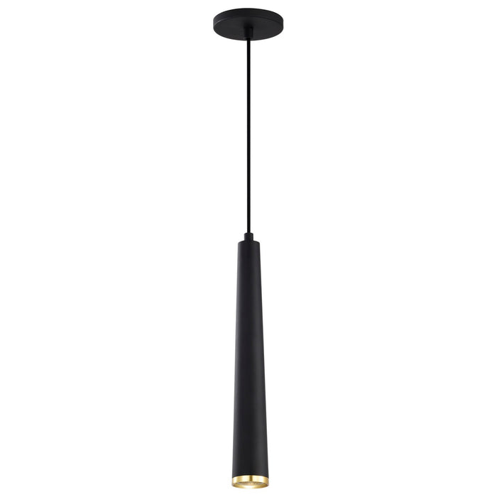 Nuvo Lighting 62-828 LED Pendant, Matte Black / Brushed Brass