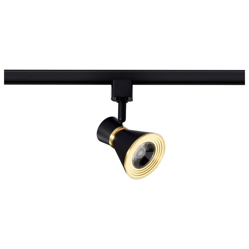 Nuvo Lighting TH643 LED Track Head, Matte Black / Brushed Brass