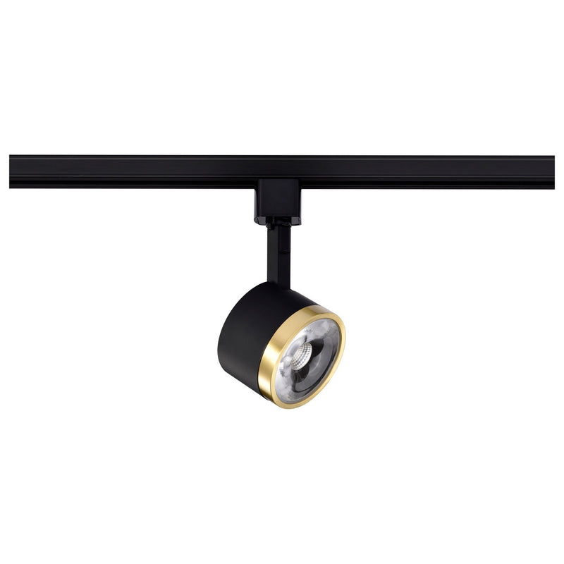 Nuvo Lighting TH645 LED Track Head, Matte Black / Brushed Brass