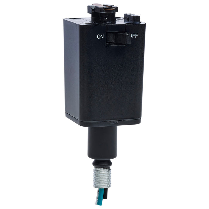 Nuvo Lighting TP245 Pendant Track Adaptor- Stem Hung, Black
