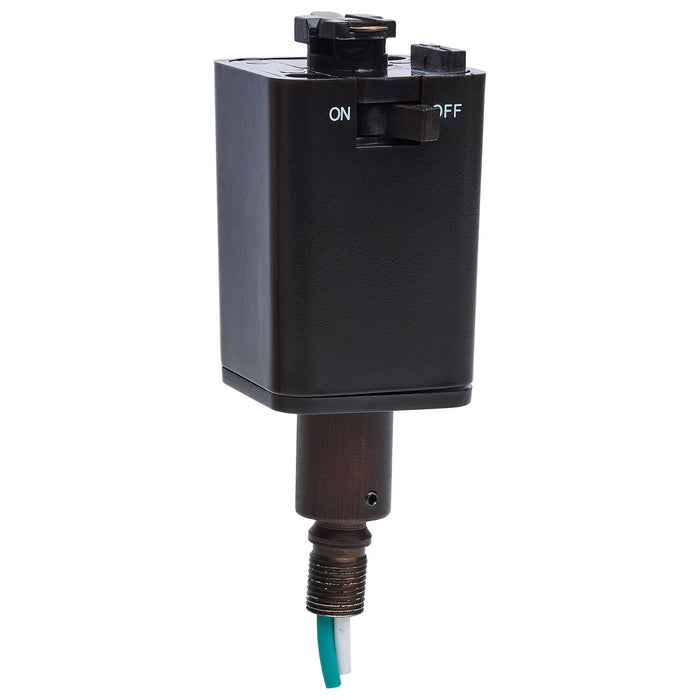 Nuvo Lighting TP246 Pendant Track Adaptor- Stem Hung, Brown