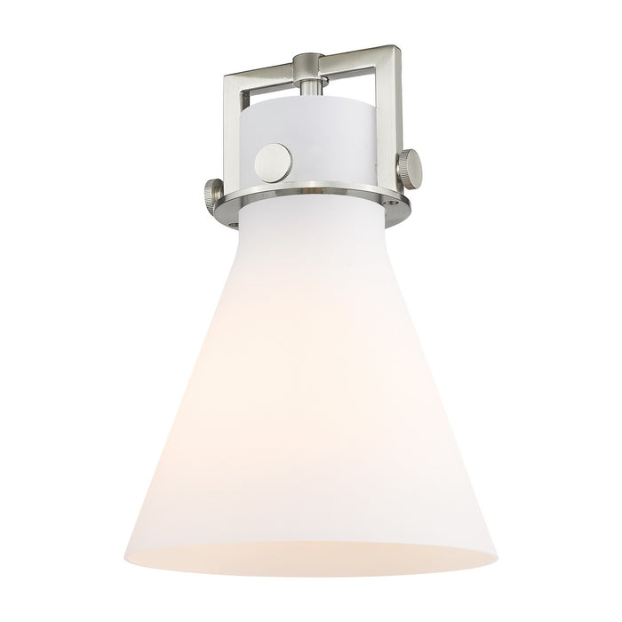 Innovations G411-8WH Shade, Cased Matte White Newton Cone