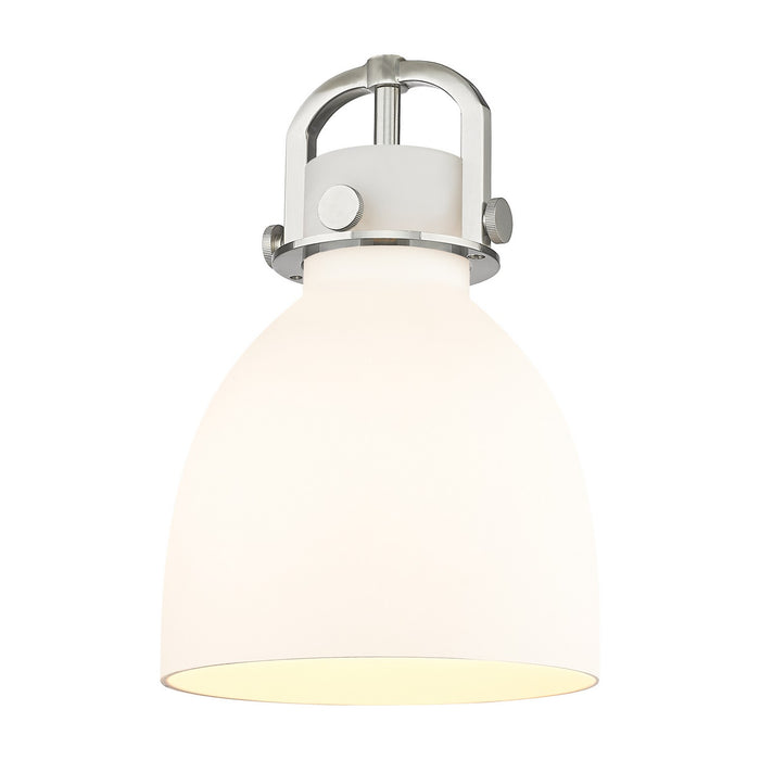 Innovations G412-8WH Shade, Cased Matte White Newton Bell