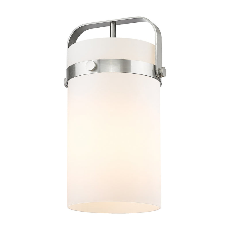 Innovations G413-1S-8WH Shade, Cased Matte White Pilaster