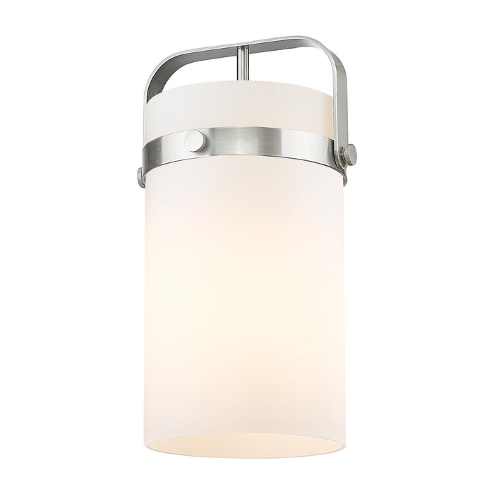 Innovations G413-1S-8WH Shade, Cased Matte White Pilaster