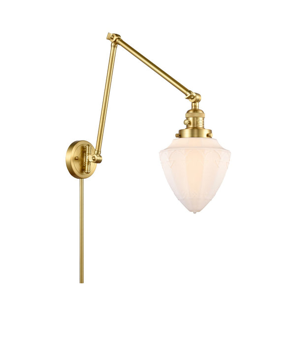 Innovations 238-SG-G661-7 One Light Swing Arm Lamp, Satin Gold