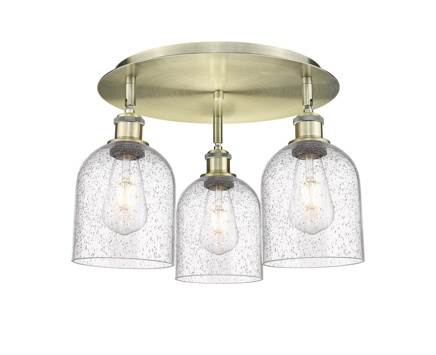 Innovations 516-3C-AB-G558-6SDY Three Light Flush Mount, Antique Brass