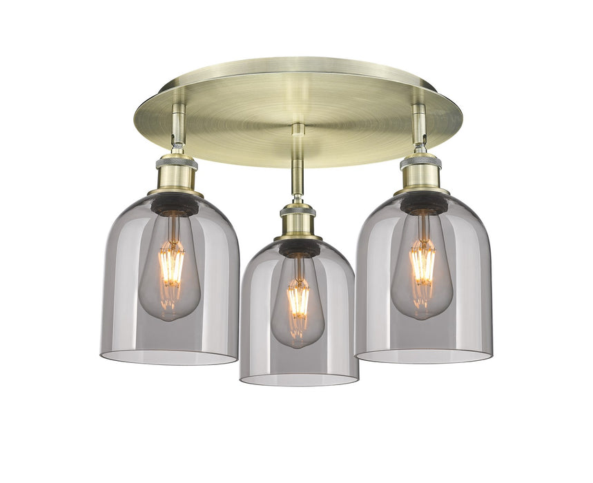 Innovations 516-3C-AB-G558-6SM Three Light Flush Mount, Antique Brass