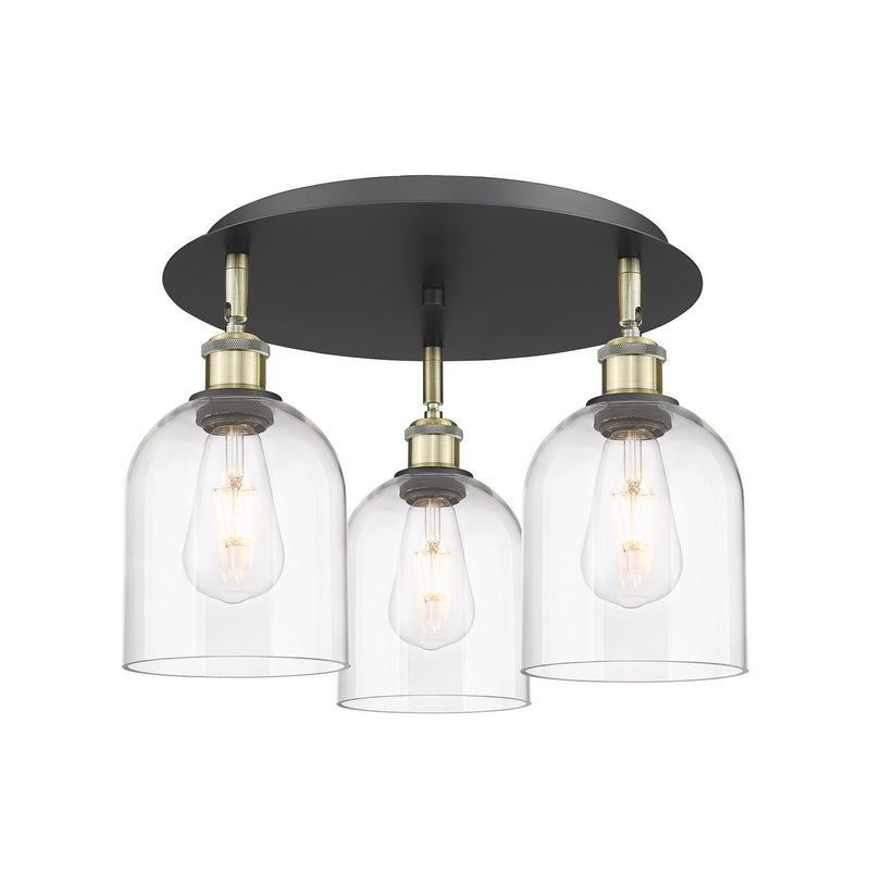 Innovations 516-3C-BAB-G558-6CL Three Light Flush Mount, Black Antique Brass