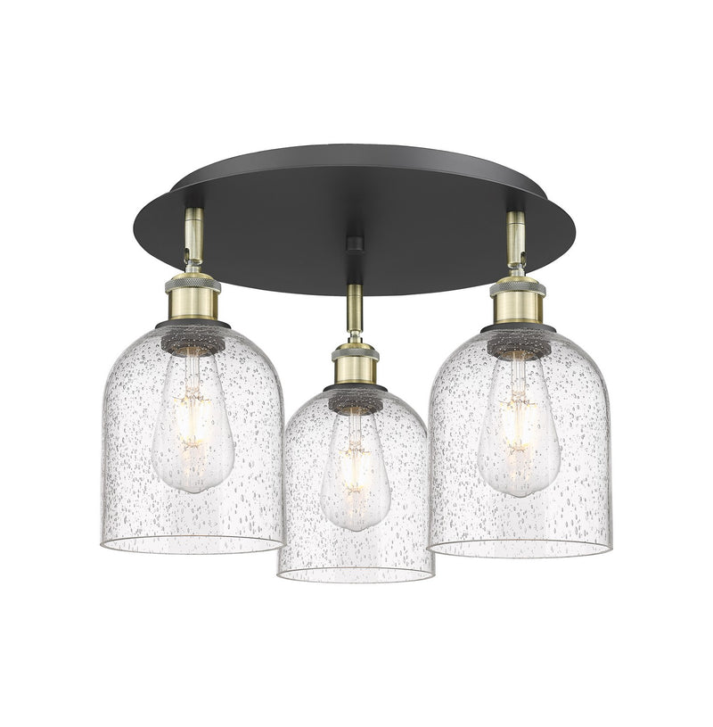 Innovations 516-3C-BAB-G558-6SDY Three Light Flush Mount, Black Antique Brass