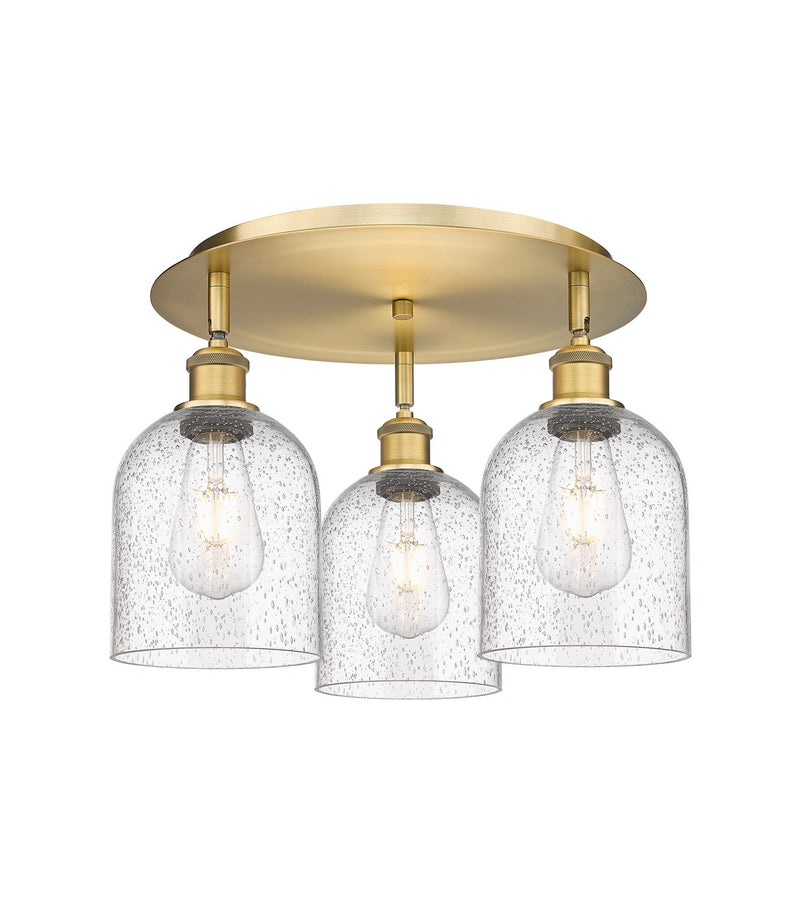 Innovations 516-3C-BB-G558-6SDY Three Light Flush Mount, Brushed Brass