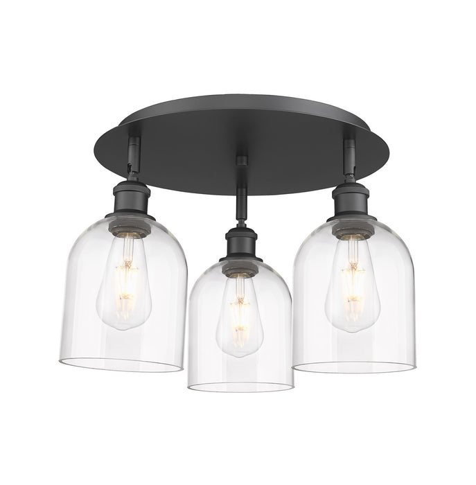 Innovations 516-3C-BK-G558-6CL Three Light Flush Mount, Matte Black