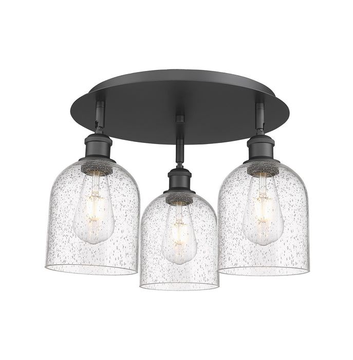 Innovations 516-3C-BK-G558-6SDY Three Light Flush Mount, Matte Black