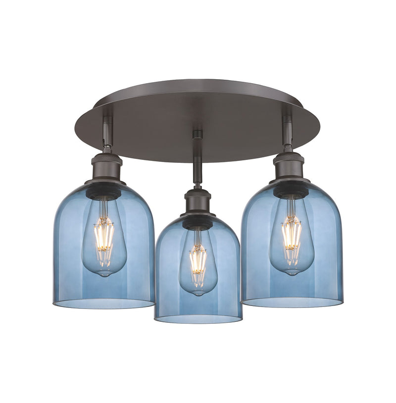 Innovations 516-3C-OB-G558-6BL Three Light Flush Mount, Oil Rubbed Bronze