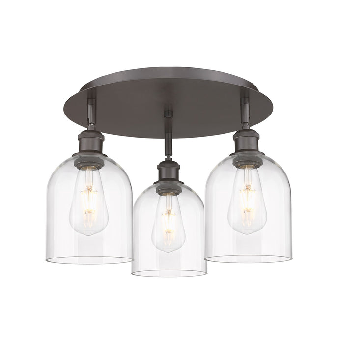 Innovations 516-3C-OB-G558-6CL Three Light Flush Mount, Oil Rubbed Bronze