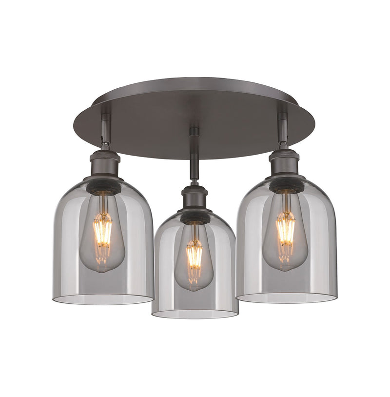 Innovations 516-3C-OB-G558-6SM Three Light Flush Mount, Oil Rubbed Bronze