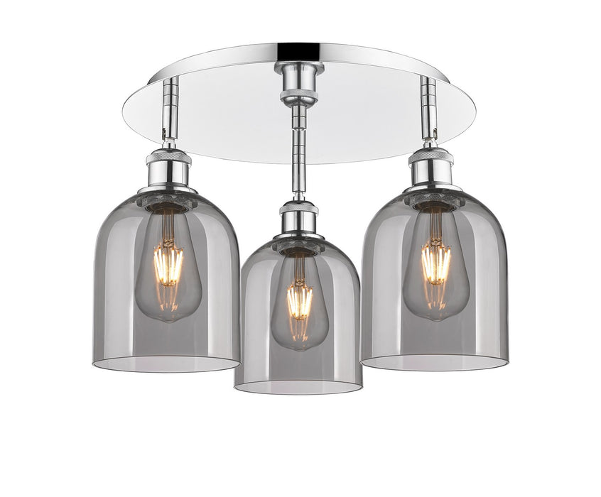 Innovations 516-3C-PC-G558-6SM Three Light Flush Mount, Polished Chrome