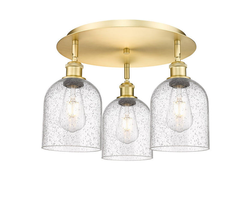 Innovations 516-3C-SG-G558-6SDY Three Light Flush Mount, Satin Gold