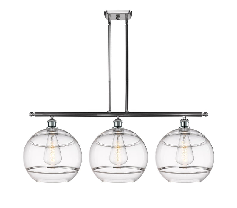 Innovations 516-3I-SN-G556-12CL Three Light Island Pendant, Brushed Satin Nickel