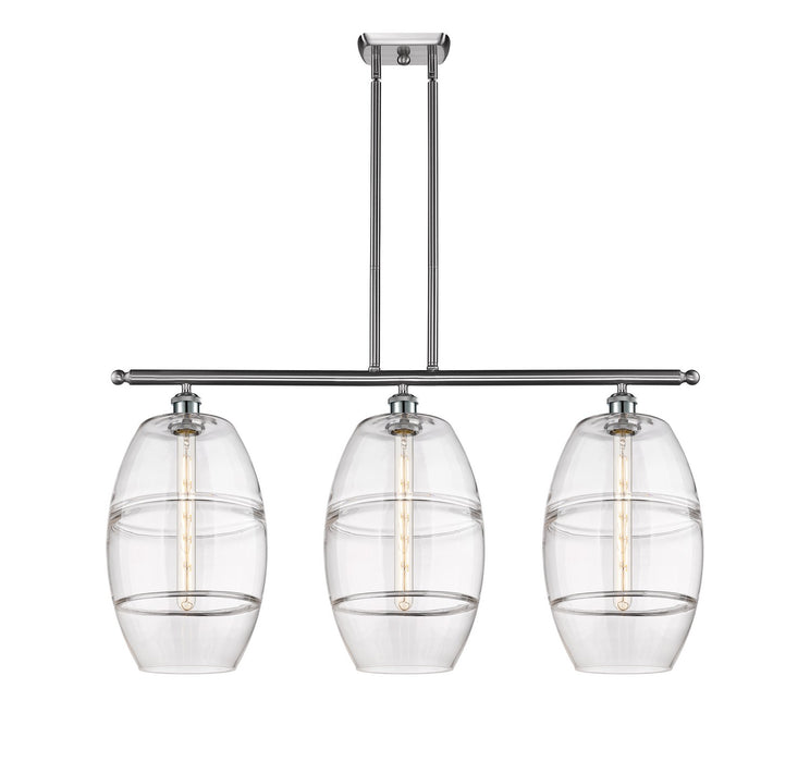 Innovations 516-3I-SN-G557-10CL Three Light Island Pendant, Brushed Satin Nickel