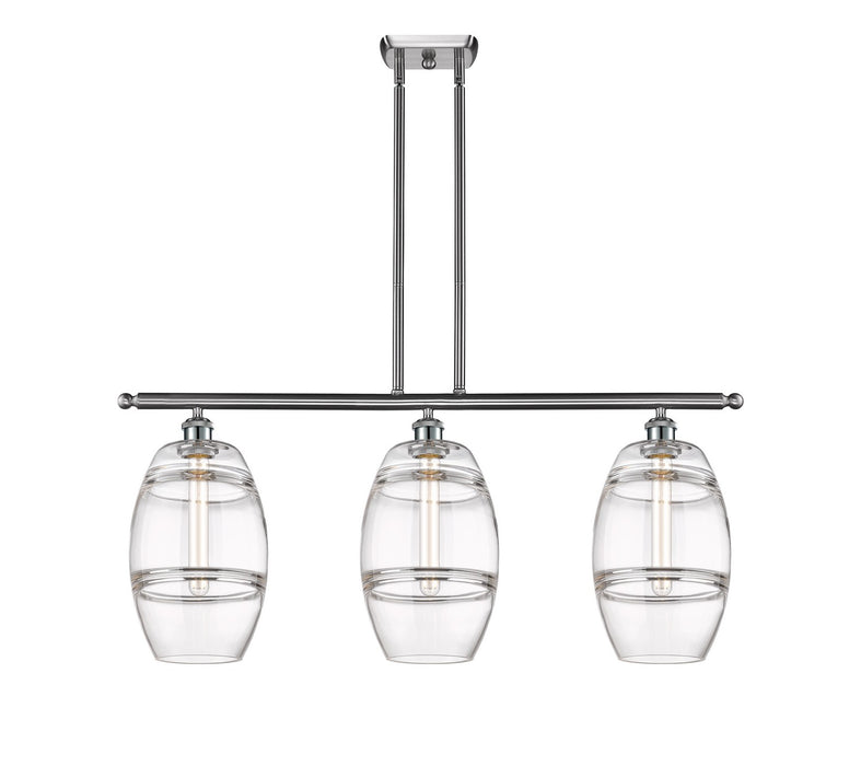 Innovations 516-3I-SN-G557-8CL Three Light Island Pendant, Brushed Satin Nickel