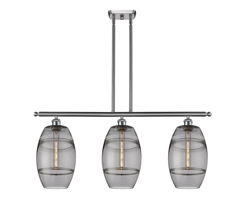 Innovations 516-3I-SN-G557-8SM Three Light Island Pendant, Brushed Satin Nickel