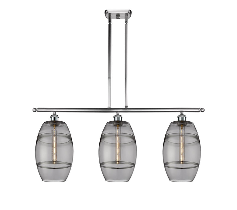 Innovations 516-3I-SN-G557-8SM Three Light Island Pendant, Brushed Satin Nickel