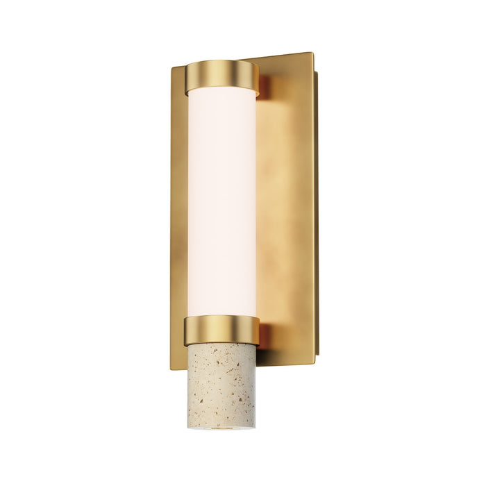 ET2 E11050-01TVGLD LED Wall Sconce, Travertine / Gold