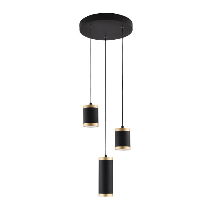 ET2 E22943-BKGLD LED Pendant, Black / Gold